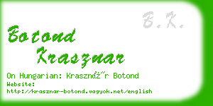 botond krasznar business card
